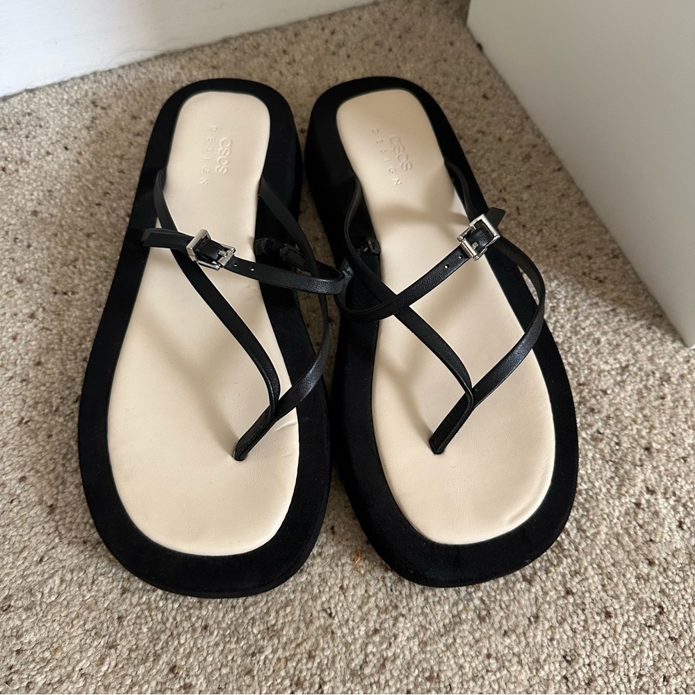 ASOS Black and Cream Sandals